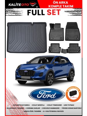 Ford Puma 2023 Model Alt Bagaj Havuzu+Paspas Takımı Full Set+Hediyeli