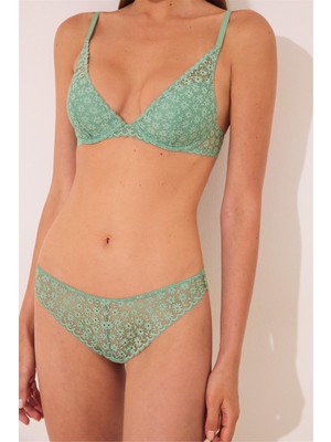 Women Secret Yeşil Brazilian Dantel Külot