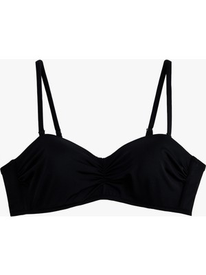 Koton Drape Detaylı Çıkarılabilir Askılı Straplez Bikini Üstü