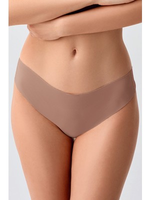 New Bra Kadın String Lazer Kesim Slip Külot | Cappuccino 9207