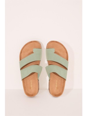 Women Secret Haki Tek Parmaklı Terlik