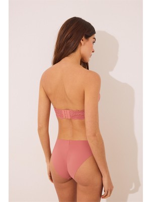 Women Secret Pembe Hipster V Kesim Dantel Detaylı Külot