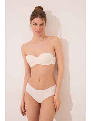 Women Secret Fildişi Brazilian Dantel Detaylı Külot