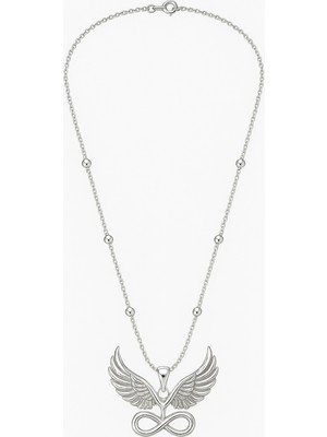 DMR Elegance 925 Ayar Gümüş Kanatlı Sonsuzluk Kolye – Anlamlı ve Şık Tasarım