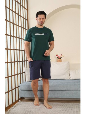 Seboteks %100 Pamuklu Kısa Kollu Cepli Erkek Şortlu Pijama Takımı 2015
