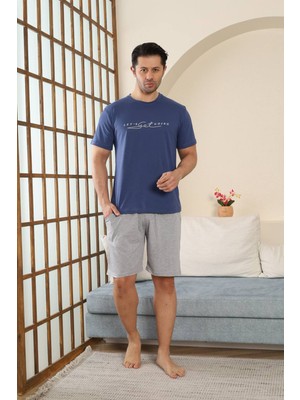 Seboteks %100 Pamuklu Kısa Kollu Cepli Erkek Şortlu Pijama Takımı 2015