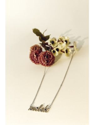 DMR Elegance Kişiye Özel Zirkon Taşlı Isimli 925 Ayar Gümüş Kadın Kolye