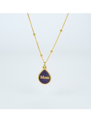 DMR Elegance 925 Ayar Gümüş Zincirli Kişiye Özel Yazılı Damla Kolye – Bujiteri Plaka