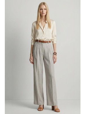 Rays 8378A Pens Detay Palazzo Pantolon Gri