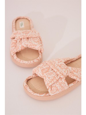 Women Secret Hasır Görünümlü Desenli Ev Terlik