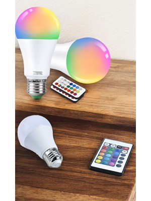 Astraltech Rgb LED Lamba LED Işık Ampul Renk Değiştirebilen 100 Watt