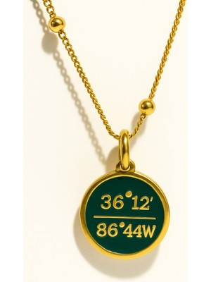 DMR Elegance 925 Ayar Gümüş Zincirli Kişiye Özel Yazılı & Koordinat Kolye – Bujiteri Yuvarlak Plaka