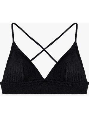 Koton Çapraz Askılı Dokulu Bralet Bikini Üstü