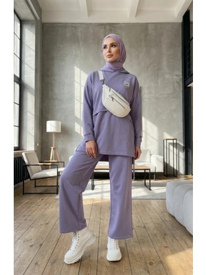 Kapüşonlu Eşofman Takım 71168-02 Lila