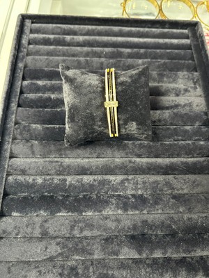 Çelik Gold Renk Siyah Detaylı Çok Sıralı Kadın Bileklik