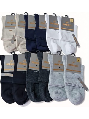 Mısırlı; Bambu Erkek Kısa Konç Çorabı;  Asorti 12'li Kutu;  Mevsimlik;  (41-45)