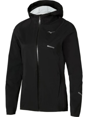 Mizuno Waterproof 20K Hooded Jacket Kadın Yağmurluk Siyah