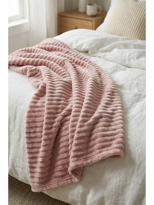 Daisy Çift Kişilik Soft Peluş Battaniye Yatak Örtüsü Sıcak Tutan Yumuşak 200X220