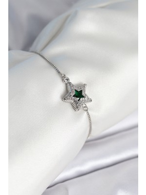 Vice Avm Yıldız Model Asansörlü Gümüş Renk Kadın Bileklik - TJ-BB8014 TG-V 11533