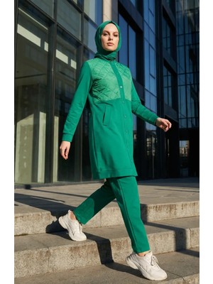 Kapitone Detaylı Ikili Takım 71000-01 Yeşil