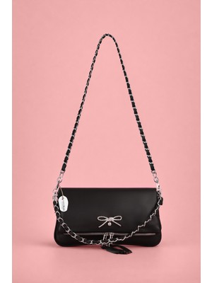 Westbag Kadın Zincir Askılı Fiyonklu Omuz Portföy & Clutch Çanta