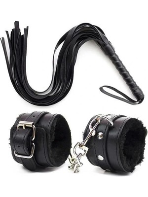 Amora Secret Özel Tasarım  Derı Bıleklık Kırbaç Harness Set