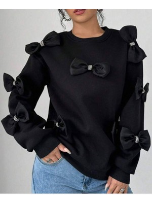 Başak Collection Kadın Bisiklet Yaka Fiyonk Detay Bluz