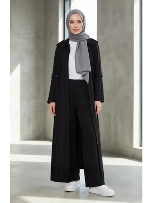 Iki Iplik Fermuarlı Spor Ferace 71170-01 Siyah