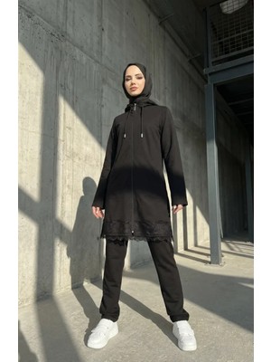 Dantel Detaylı Ikili Takım 71158-01 Siyah