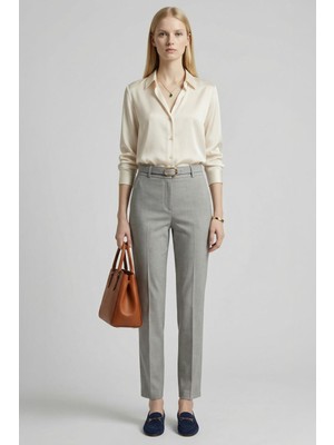 Rays 8404A Bel V Kesim Kemerli Pantolon Gri