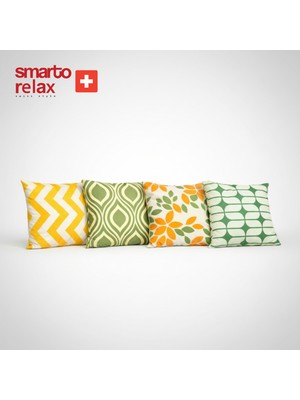 Smarto Relax 4'lü Içi Dolgulu Kırlent 45X45 cm Kare – Salon & Berjer Kırlenti