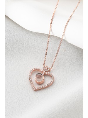 Two Arts Kadın 925 Ayar Gümüş 100 Dilde Seni Seviyorum Kolye | Hediye Kutusunda