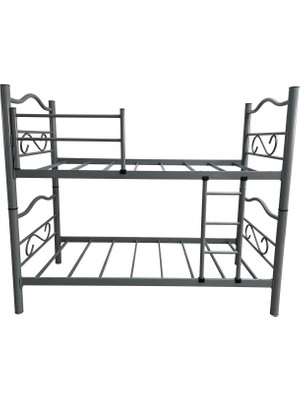 Bademli Halı Bademli Mobilya Metal Ranza 90X190 Merdivenli Ayrılabilir Karyolalı