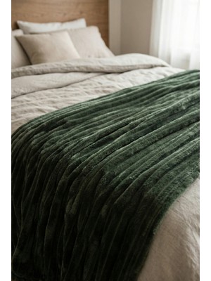 Daisy Çift Kişilik Soft Peluş Battaniye Yatak Örtüsü Sıcak Tutan Yumuşak 200X220