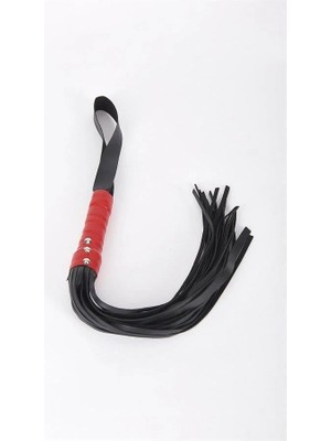 Amora Secret Özel Tasarım  Derı Sıyah Kırmızı Kırbaç