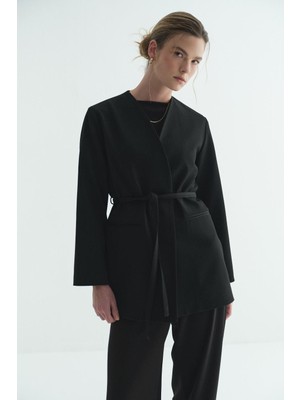 Merve Gültekin Soft Blazer Ceket Siyah