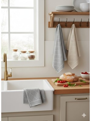 A.Z.H. 4lü Set  Ihraç Fazlası Spor Desenli Çeyizlik 30X50 Cm Mutfak Havlu Seti Yeni Trend