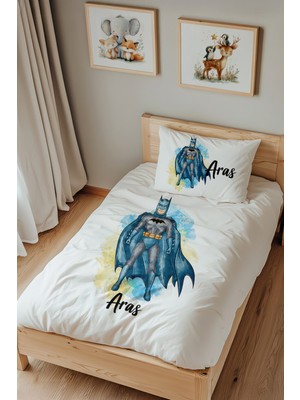 Lilabio Isme Özel Tek Kişilik %100 Pamuk Nevresim Takımı (160X220 Cm) Batman