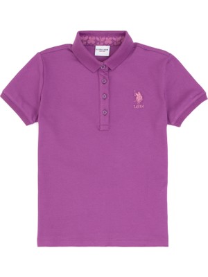 U.s. Polo Assn. Kız Çocuk Mor Tişört Basic 50283286-VR038