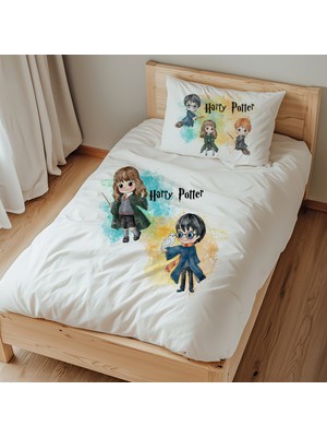 Lilabio Tek Kişilik %100 Pamuk Nevresim Takımı (160X220 Cm) Harry Potter