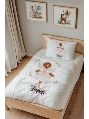 Lilabio Isme Özel Tek Kişilik %100 Pamuk Nevresim Takımı (160X220 Cm) Peri