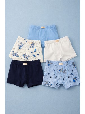 Erkek Çocuk 5'li Uzay Desenli Boxer