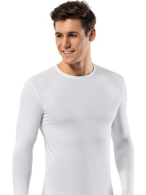 Erdem Erkek Pamuklu O Yaka Uzun Kollu 6'lı Paket Slim Fit Tişört Atlet 1123