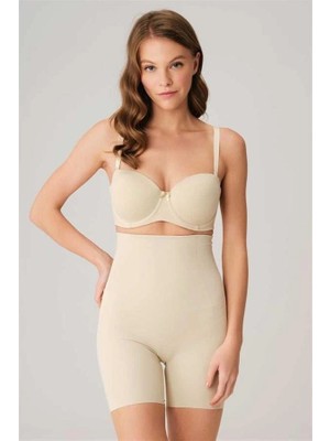 Amora Secret Özel Tasarım  Mikro Kumaş Beli Yapıştırma Paçaları Silikon Bantlı Paçalı Sıkı Şort Korse