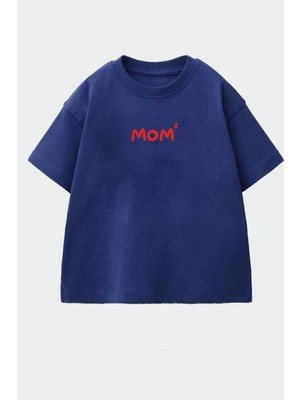 Monila Unisex Çocuk Pamuklu Bisiklet Yaka Baskılı T-Shirt