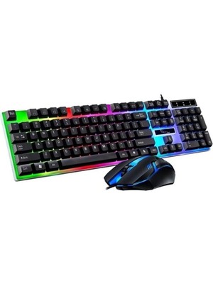 Somic LED Işıklı Kablolu Gaming Klavye, Türkçe Q Oyuncu Klavyesi, Klavye Mouse Set
