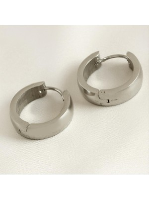 Zero Land Snmswrld Halka Lüks Çelik Küpe 1,5 Cm-Sarı