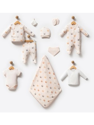 Bubbles %100 Pamuk Tavşan 10 Parça Bebek Kutulu Set