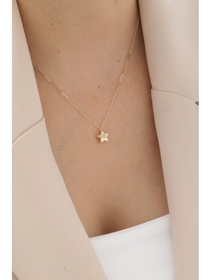 Yavuz Kuyumculuk 14 Ayar Altın Ataş Zincir Yıldız Kolye