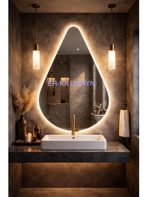 Damla Ayna Led'li Lavabo & Banyo Aynası
